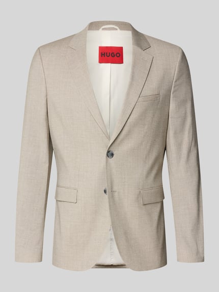 Super krój slim fit marynarka z mieszanka wiskozy i żywej wełny model 'ARTI253X' Shop The Look MANNEQUINE