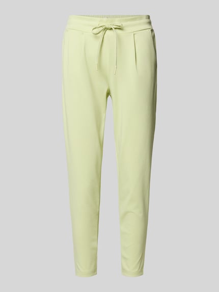 Produktfoto, Sweatpants mit Tunnelzug Modell 'KATE' von ICHI, Damen, Material-Mix mit Viskose-Anteil, Regular-Fit, sanftes Hellgrün, glatte Textur