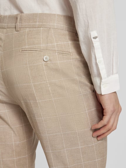 Strellson Anzughose mit Gitterkaro Modell 'Mace' Beige 3