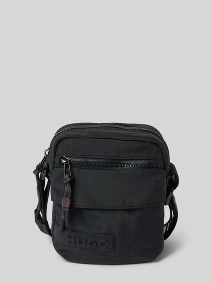 HUGO Torba na ramię z naszywką z logo model ‘Colyns’ BLACK 2