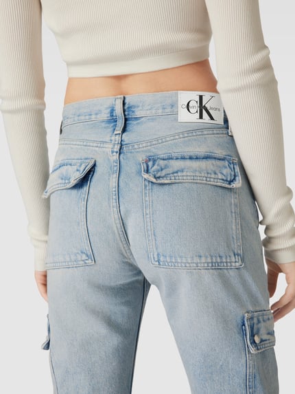 Calvin Klein Jeans Bootcut Jeans im Used-Look Hellblau 3