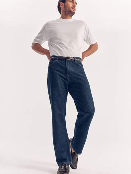 Tommy Hilfiger Jeansy o luźnym kroju z czystej bawełny Jeansowy niebieski 6