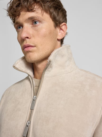 Jake*s Studio Men Jacke mit Reißverschlusstaschen Beige 3