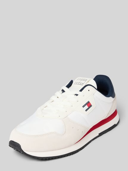 Tommy Jeans Low-top-sneakers van leermix Wit - 1