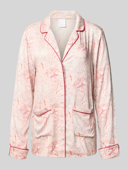 CCDK Copenhagen Pyjamabovendeel met reverskraag, model 'Josephine' Roze - 1