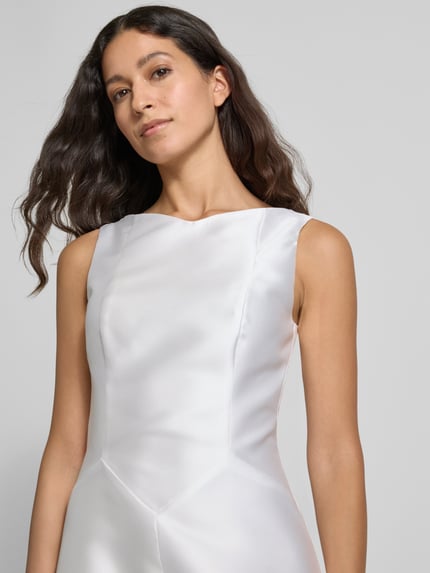 SWING Brautkleid mit Reißverschluss im ärmellosen Design Offwhite 3