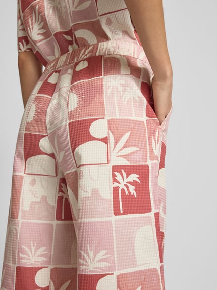 Jake*s Studio Woman Wide Leg Stoffhose mit verkürztem Schnitt Koralle 3
