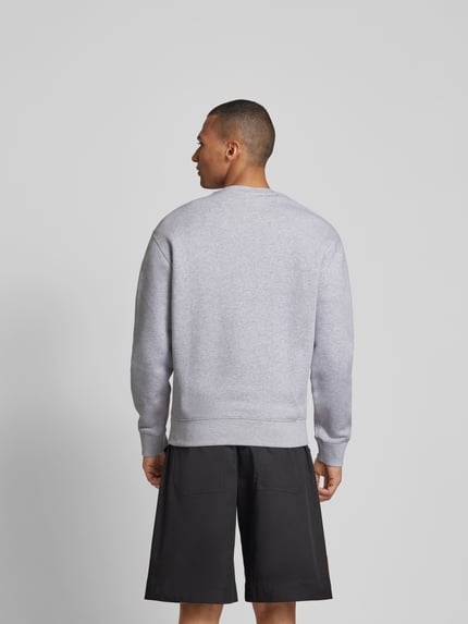 MAISON KITSUNÉ Sweatshirt met labelprint Lichtgrijs gemêleerd - 5
