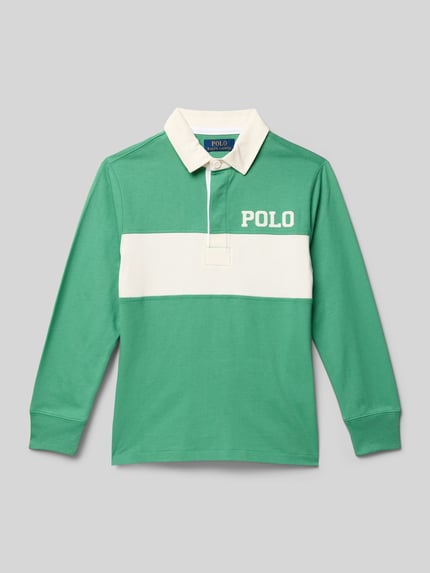 Polo Ralph Lauren Teens Bluza z kołnierzykiem typu kent model ‘RUGBY’ Zielony 1