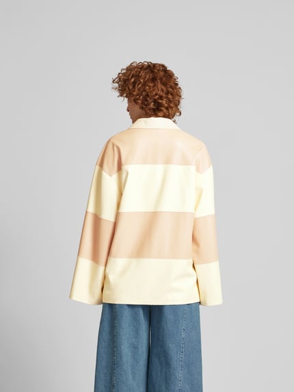 Nanushka oversized shirt met lange mouwen met streepmotief Lichtgeel - 5
