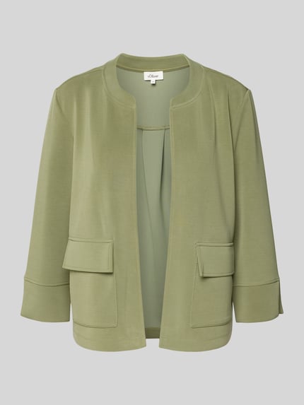 s.Oliver RED LABEL Relaxed Fit Scuba-Jacke aus Modal-Mix Khaki 2
