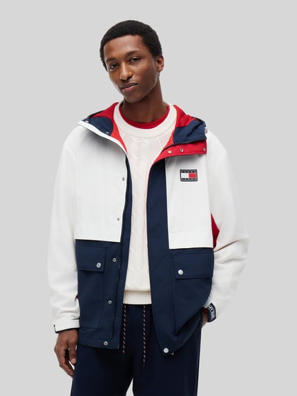 Tommy Jeans Regular Fit Jacke aus Nylon mit Logo-Patch Marine 4