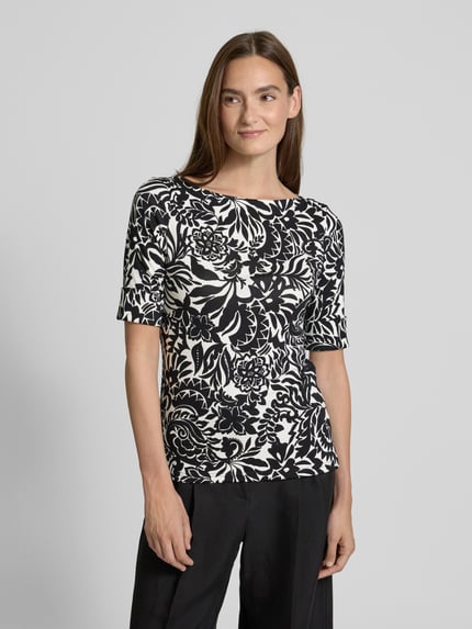 Lauren Ralph Lauren T-shirt z dekoltem w łódkę model ‘JUDY’ Złamany biały 4