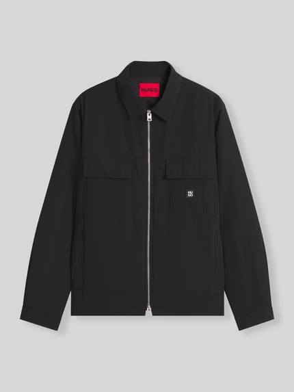 HUGO Bomberjacke Modell 'Edontos' mit Logo-Patch Black 2