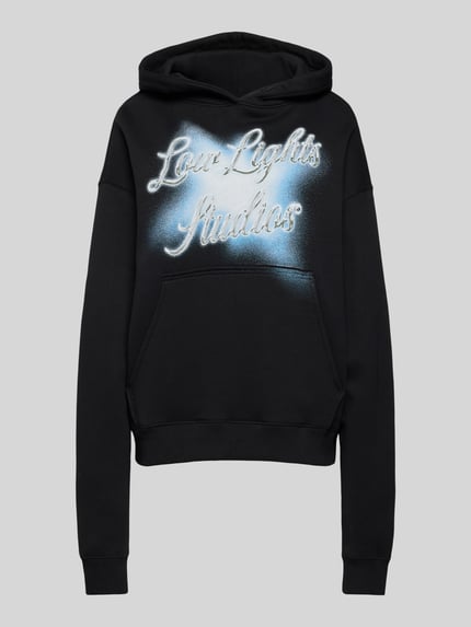Low Lights Studios Bluza z kapturem i nadrukiem z logo model ‘CHROMATIC’ Czarny 2
