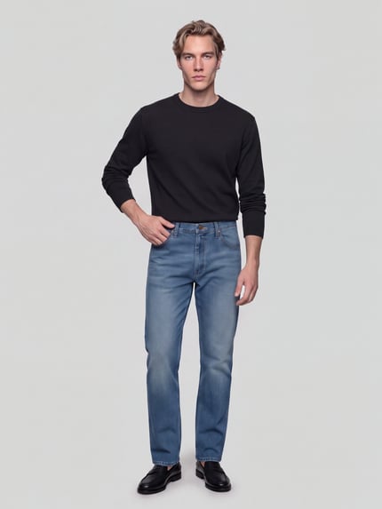 Marc O'Polo DENIM Langarmshirt mit geripptem Rundhalsausschnitt Black 1