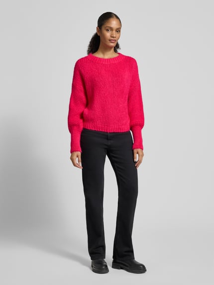 LOLLYS LAUNDRY Oversized Strickpullover mit Mohair-Anteil Modell 'Isolde' Pink 1