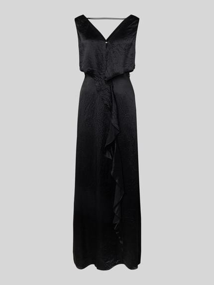 COMMA Midikleid mit V-Ausschnitt Black 2
