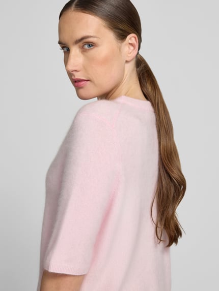COMMA Regular Fit Strickpullover aus reiner Wolle Rose 3