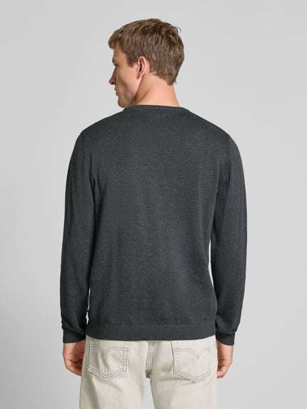 JACK & JONES Longsleeve mit Rundhalsausschnitt Dunkelgrau Melange 5