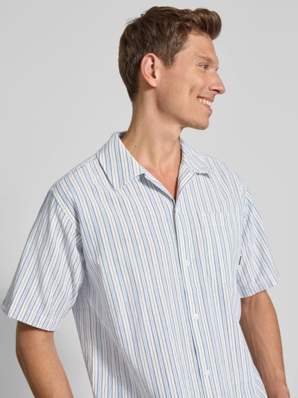 WOODBIRD Regular fit vrijetijdsoverhemd met borstzak Lichtblauw - 3