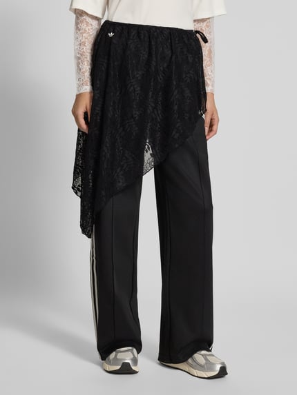 adidas Originals Loose Fit Sweathose aus Baumwoll-Mix Modell '2IN1 LACE FIREBIRD' Black 4