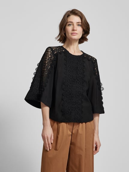 Cph Muse Blouseshirt van lyocellmix van gehaakt kant Zwart - 4