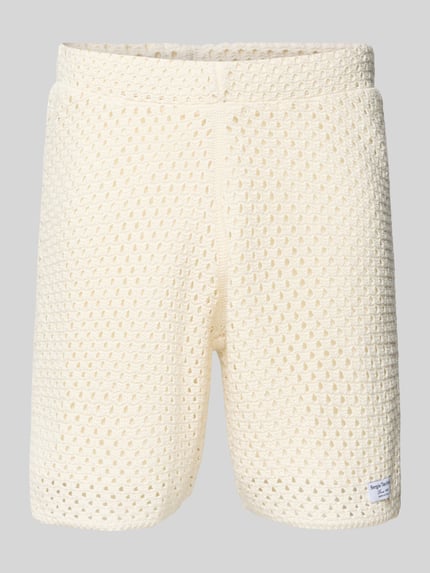 Sergio Tacchini Regular Fit Shorts mit Lochmuster Modell 'ORTIGIA' Offwhite 2