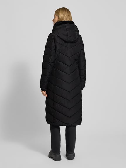 NAUTGÅRD Gewatteerde lange jas met Sorona® Aura-vulling Zwart - 5