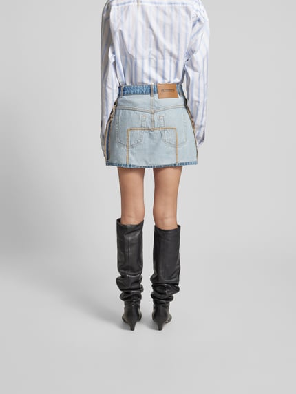VETEMENTS jeansrok met 5-pocketmodel Lichtblauw - 5
