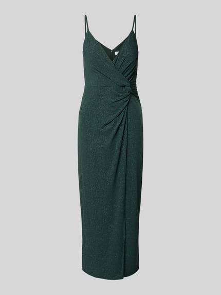 Jake*s Cocktail Cocktailkleid mit V-Ausschnitt und Knotendetail Apfel Melange 2