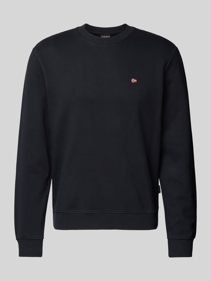 Napapijri Sweatshirt mit Label-Stitching Modell 'balis' Black 2