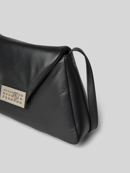 MM6 Maison Margiela Torba z uchwytami z naturalnej cielęcej skóry Czarny 3