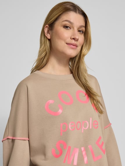 miss goodlife Relaxed Fit Sweatshirt mit Rundhalsausschnitt Sand 3