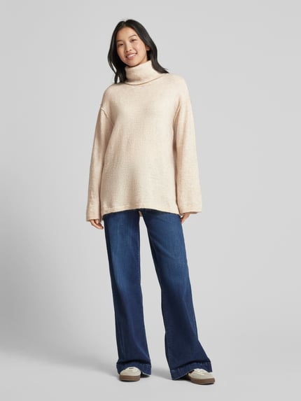 MSCH Copenhagen Rollkragenpullover mit Woll-Anteil Modell 'Sistine' Beige 1