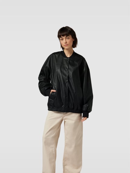 Designers Remix Bomberjack met elastische band Zwart - 4
