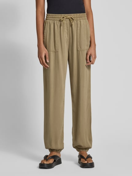 ONLY Spodnie o luźnym kroju z elastycznym pasem model ‘KENYA’ Khaki 4