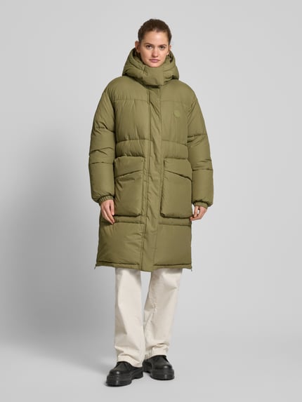 HUGO Blue Steppmantel mit Label-Patch Modell 'Flavia' Oliv 4