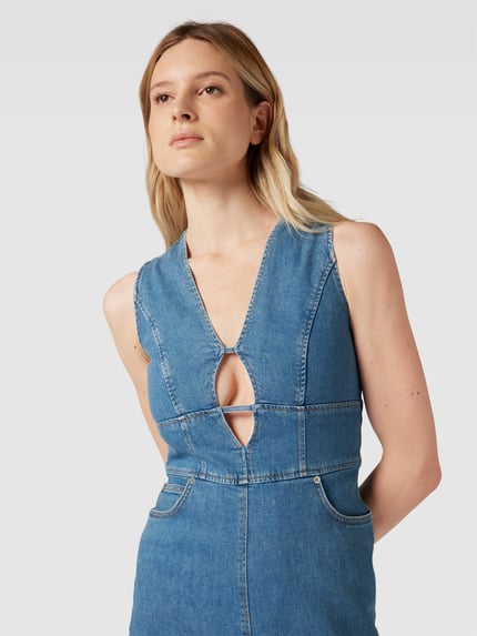 Iro Denimjurk met steekzakken Jeansblauw - 3