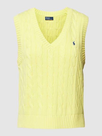 Polo Ralph Lauren Strickpullunder im ärmellosen Design GELB 2