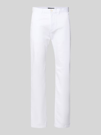 Produktfoto, Slim Fit Chino aus Baumwoll-Mix von Tommy Hilfiger, Optik: Unifarben, Passform: Slim-Fit, Gürtelschlaufen, Baumwoll-Mix