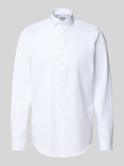 Jake*s Regular Fit Business-Hemd mit extra langem Arm Weiss 2