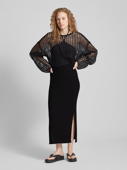 PIECES Knielanges Kleid mit Neckholder Modell 'ALICIA' Black 1