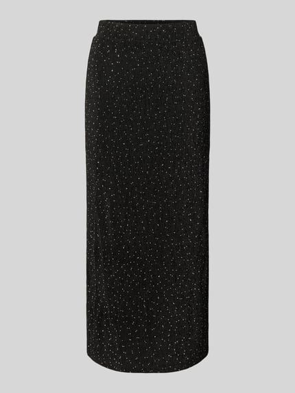 VILA Midirok met elastische band, model 'SILNA' Zwart - 2