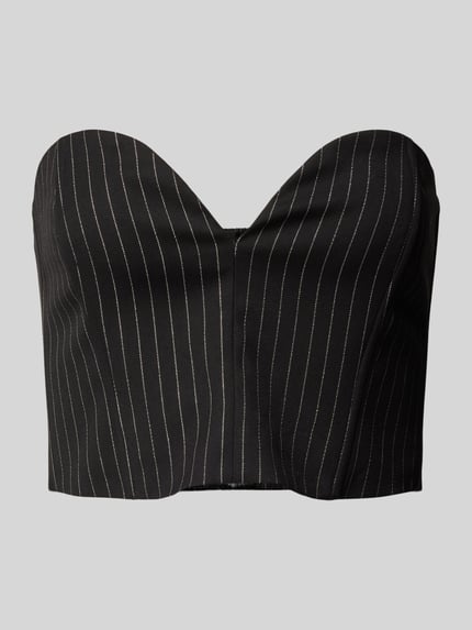 Gestuz Top met hartvormige hals en viscose, model 'Caylina' Zwart - 2
