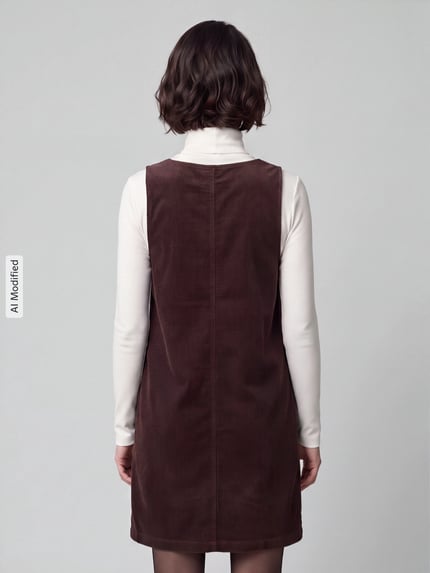 Marc O'Polo DENIM Minikleid aus Baumwoll-Mix Dunkelbraun 5