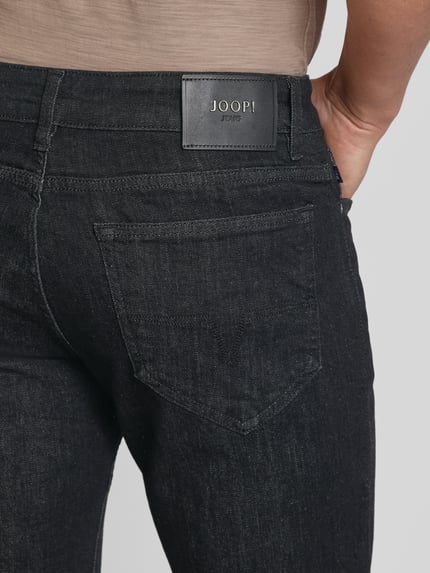 JOOP! JEANS regular fit jeans in effen design model 'Mitch' Zwart - 3