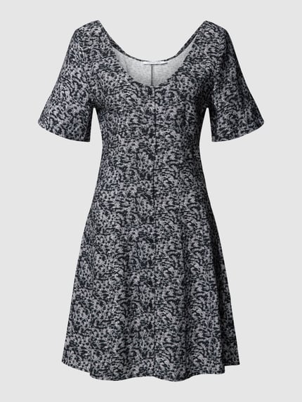 Calvin Klein Jeans Minikleid mit Label-Stitching Mittelgrau 2