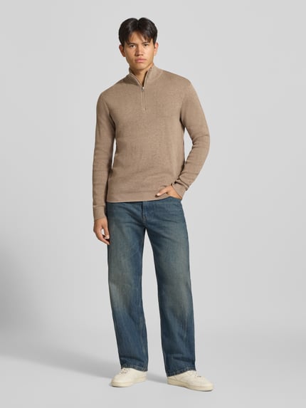 ONLY & SONS troyer o kroju regular fit z czystej bawełny model 'TING' Beżowy 1