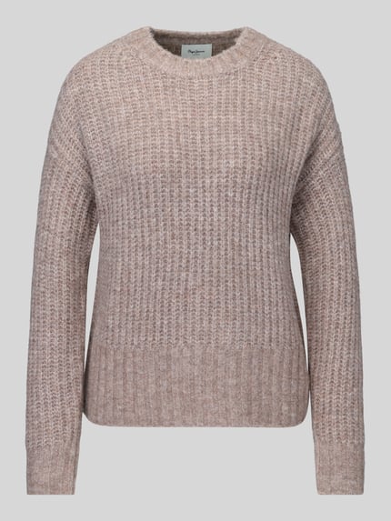 Pepe Jeans Regular Fit Pullover mit Woll-Anteil Modell 'ASHLEY CREW' Beige 2